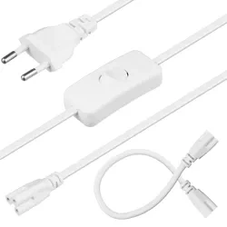 Kabel z włącznikiem do lamp wzrostu roślin | Kabel 150 cm | Kabel w oprawie T5 | DG-T5-Cable