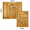 Organizer na sztućce | Bambusowy, regulowany wkład XL do szuflady z 8 przegródkami | KBT-G844