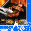 Mata teflonowa na grill | Ruszt wielorazowy | Tacka na grill | BTF-430-B-5x
