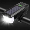  Solarna lampka rowerowa z mocnym LED 350 lm, klaksonem 120 dB i ładowaniem USB/solarnym | Oświetlenie rowerowe z klaksonem  | QX-LY-17