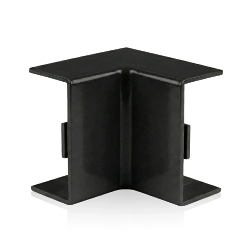 Łącznik kątowy wewnętrzny do maskownicy 40 × 20 mm | Nakładka narożna do listwy kablowej | Estetyczne połączenie pod kątem 90° | CDT-04-Black