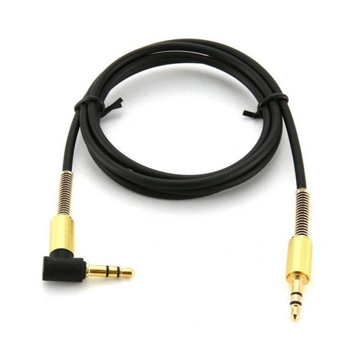 Kabel kątowy Jack | pozłacane końcówki | HQ | AW-1-1M-Black