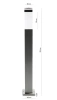 Lampa ogrodowa stojąca, słupek kwadratowy na żarówkę E27 | Zasilanie 230V, stal nierdzewna | Inox, 90cm | LLF-90CM
