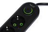 Listwa sieciowa 3 m | 4 gniazda + 3x USB | czarna | LH-F04U