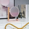 Różowe lusterko kosmetyczne | Powiększające luterko do makijażu | Lusterko obrotowe | STM-036-PINK