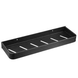 Półka łazienkowa nad umywalkę | dł. 40 cm | zasobnik pod prysznic | Czarna | BSU-L40CM-B