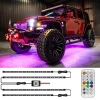 Podświetlenie podwozia LED | Elastyczne taśmy RGB | Łączność Bluetooth z aplikacja na telefonie | Długość pasków: 90cm x 2 i 120cm x 2