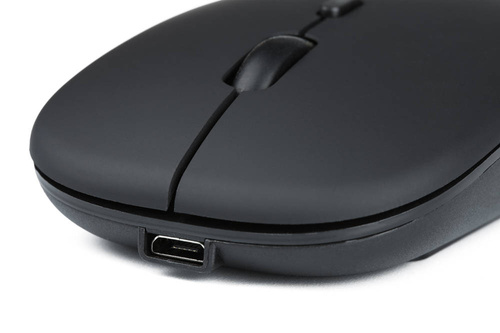 Bezprzewodowa, biurowa myszka komputerowa optyczna | 2.4GHz + Bluetooth 5.2 | 800-1600 DPI | czarna | X1-Dual