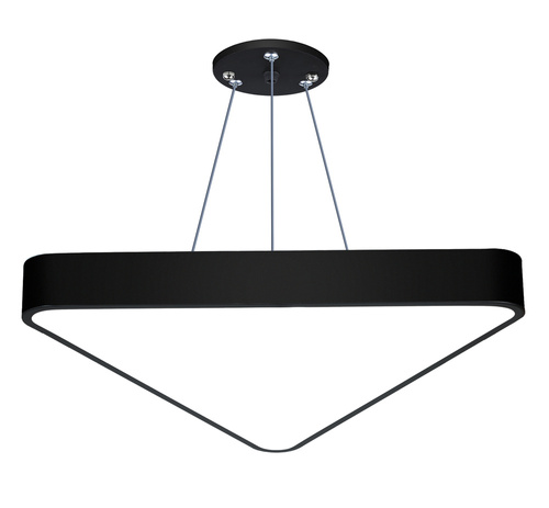 Lampa sufitowa wisząca LED 40W | trójkątna pełna | aluminium | CCD niemrugająca | Φ60x6 | LPL-007
