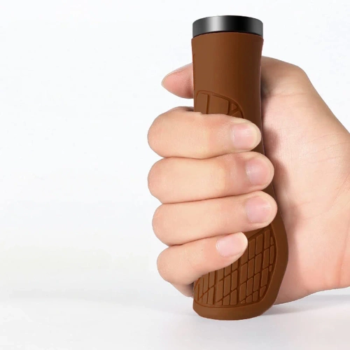 Ergonomiczne chwyty rowerowe 22.2 mm | Antypoślizgowe, amortyzujące, wygodne gripy na kierownicę | FD187-BR