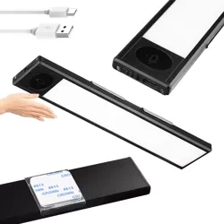 Lampka meblowa z czujnikiem ruchu | Bezprzewodowa lampka nocna z sensorem | Lampka LED podszafkowa 20 cm | HSL-S20CM-BLACK