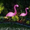 Ogrodowa lampka solarna LED Flamingi 3sz | 51cm, 600mAh | BRD-3IN1
