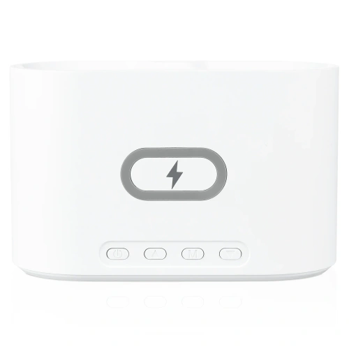 Inteligentny budzik z ładowarką bezprzewodową Qi 15W | Budzik z trzema alarmami | Zegarek z wyświetlaczem temperatury | SZ06-15W-W