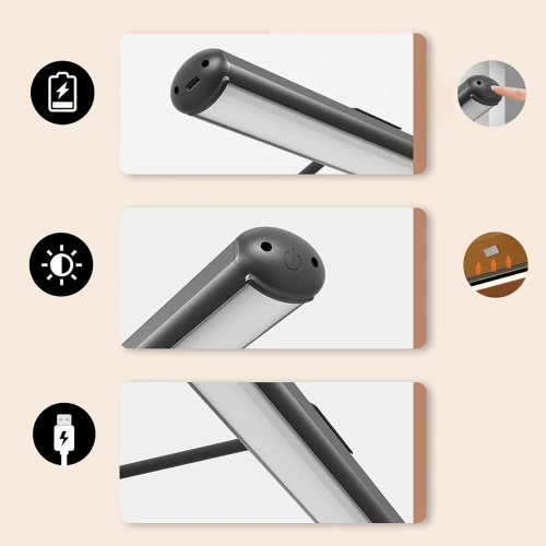 Lampka ścienna LED na akumulator | Oświetlenie bezprzewodowe mocowane na magnes | Regulowana barwa i jasność | WML-L22