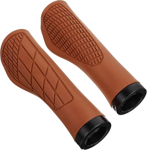 Ergonomiczne chwyty rowerowe 22.2 mm | Antypoślizgowe, amortyzujące, wygodne gripy na kierownicę | FD187-BR