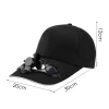 Czapka solarna z wiatrakiem | Czapka z daszkiem z wbudowanym wiatraczkiem | Czapka chłodząca | SFH-8934-BLACK