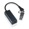 Karta sieciowa Ethernet USB 3.0 | Adapter 2w1 | Adapter USB-C | JC-WK03-GREY