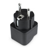 Uniwersalny adapter sieciowy, przejściówka podróżna z gniazd UK/USA/CN do gniazd EU/PL | Czarny | AD-DE89
