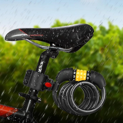 Zapięcie rowerowe na szyfr 5-cyfrowy | Elastyczna linka 100 cm |  BLC0563