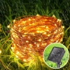 Girlanda solarna, lampa ogrodowa wbijana | 200 diod LED, 20m | biały ciepły | FLD-200LED-WW