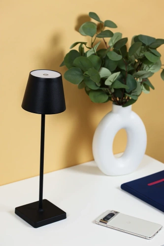 Lampka stołowa z wbudowanym akumulatorem | Dotykowa lampka nocna | HJA18-BLACK