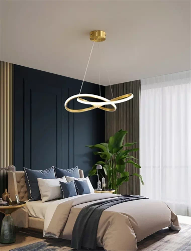 Nowoczesna lampa wisząca | LED | Złota | RLA-48W-G