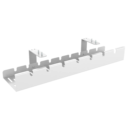 Organizer na kable pod blat biurka 50 cm | Koszyk, prowadnica, uchwyt | Biały | CWT-O1