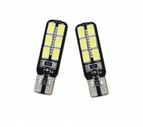 Żarówka samochodowa LED W5W T10 12 SMD 5630 CAN BUS DWUSTRONNA