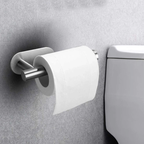 Srebrny uchwyt do papieru | Samoprzylepny wieszak na papier toaletowy | JZU-304-SILVER