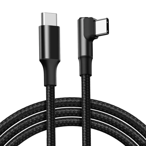 Kabel GSM | Kabel kątowy USB-C | Kabel z wtykiem 90st. | Szybkie ładowanie POWER DELIVERY | Kabel z transmisją danych | PD-F60W-1M-B