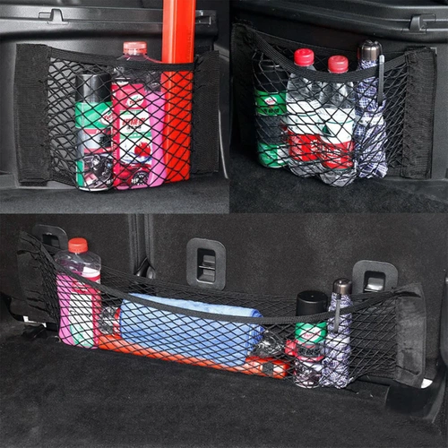 Siatka do bagażnika | Uniwersalny organizer | Kieszeń mocowana na rzep | CWD-60*25CM-B