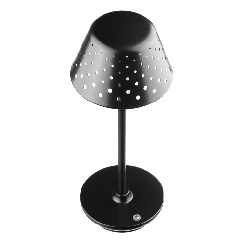 Lampa stołowa z wbudowanym akumulatorem | Lampa nocna z trzema barwami świecenia | Nastrojowa lampka do hotelu, restauracji | HJA15-BLACK