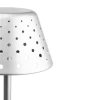 Lampa stołowa z wbudowanym akumulatorem | Lampa nocna z trzema barwami świecenia | Nastrojowa lampka do hotelu, restauracji | HJA15-SILVER