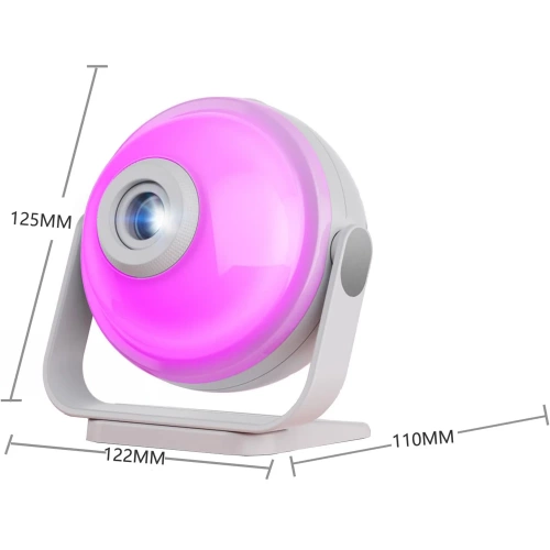 Projektor gwiazd | Lampka nocna RGB z wbudowanym głośnikiem | XTY01-WHITE