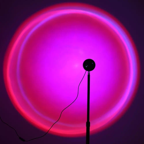 Stojąca lampka nastrojowa, projekcyjna lampa LED RGB | regulowana wysokość 103-180cm | 16 kolorów, ściemnianie | DQ-SL1.2M