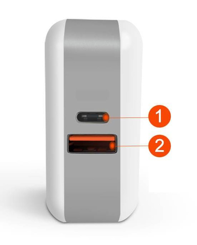 Ładowarka sieciowa Power Delivery 3.0 do Macbook | KP2U-PD-White