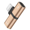 Przejściówka Lightning - 2x Lightning | Adapter audio do telefonu iPhone | UA-008