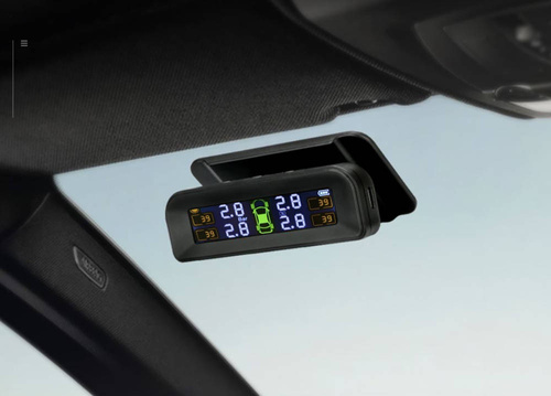 Solarny system TPMS | 4 czujniki ciśnienia powietrza w oponach oraz temperatury opon | TPMS-H1-1