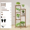 Drewniany kwietnik na doniczki | Stojak na rośliny | Regał na kwiaty | NZ238-BAMBOO