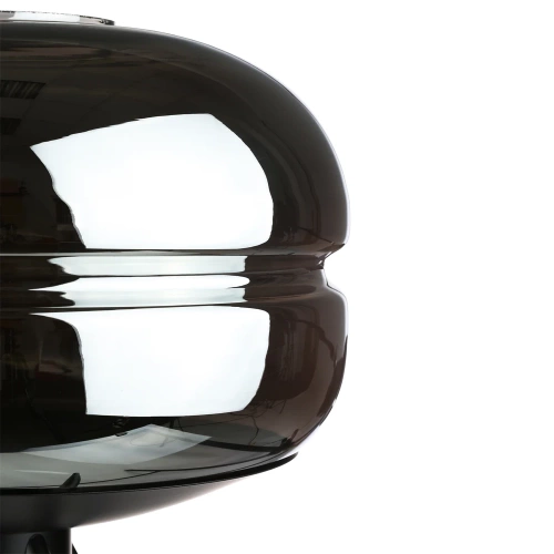 Stylowa lampka nocna z szklanym kloszem | Nowoczesna szklana lampka stołowa | BH-233-BLACK