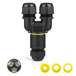 Hermetyczna mufa kablowa IP68  | Wododporne złącze U 2×3-pin 450V 32A do kabli 4–14 mm | M685-UB