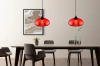 Nowoczesna szklana lampa wisząca | Czerwona | GB-D28-R
