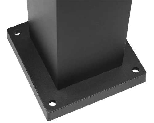 Lampa ogrodowa stojąca, słupek kwadratowy aluminiowy, czarny mat 60cm | Zasilanie 230V, gniazdo E27 | LLS-60CM