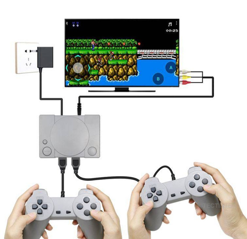 Konsola RV Retro | 16 wbudowanych gier 8-bit | 2 pady + pistolet | RS-70