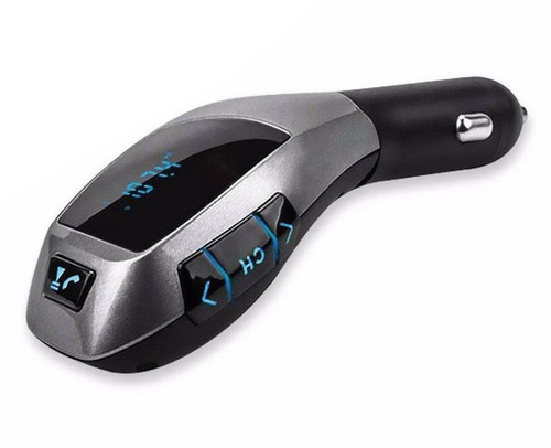Bluetooth | Transmiter samochodowy FM z wyświetlaczem LED | Ładowarka USB | Zestaw głośnomówiący | X5