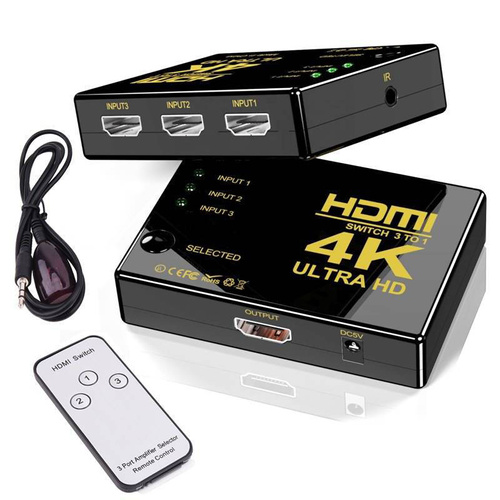 Aktywny rozdzielacz HDMI | 1.4b | 3D | 4K | Switch, splitter, rozgałęźnik | HD-4K