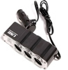 Rozdzielacz gniazda zapalniczki | Port USB | 12V i 24V | C07-Black