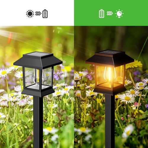 Ogrodowa lampka solarna LED | Wbiajny słupek | HK-115B