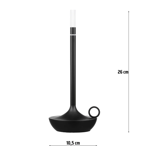 Nowoczesna lampka stołowa | Lampka nocna z wbudowanym akumulatorem | HJA1-BLACK