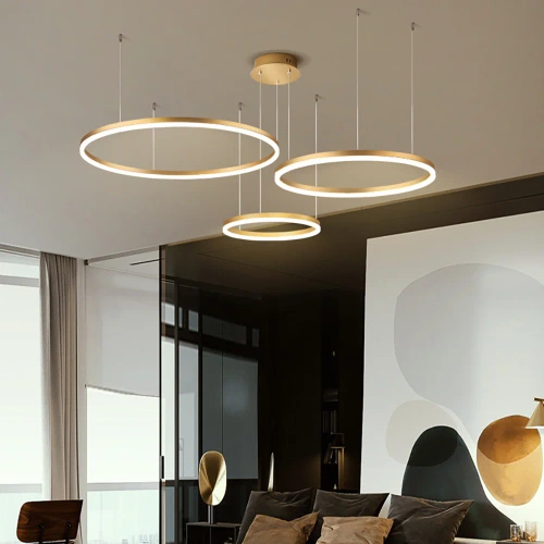Wieloczęściowa Nowoczesna lampa wisząca | LED | Złota | RLK-C03-69W-G